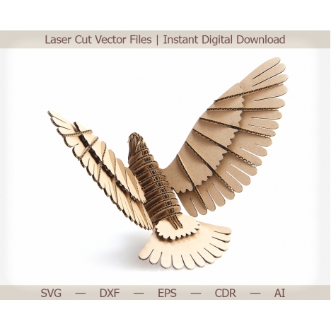 3D Bird Laser Cut File