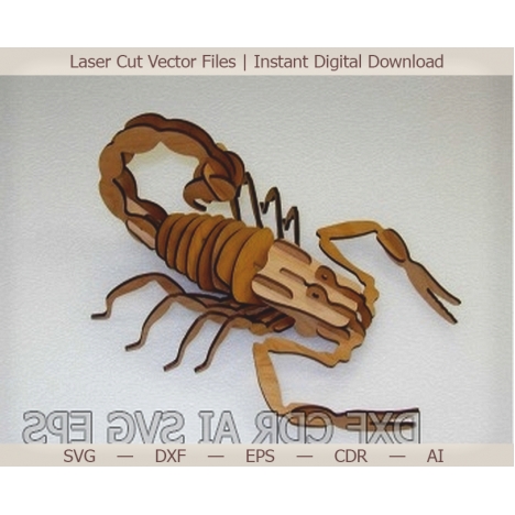 Scorpion 3D Laser Cut File