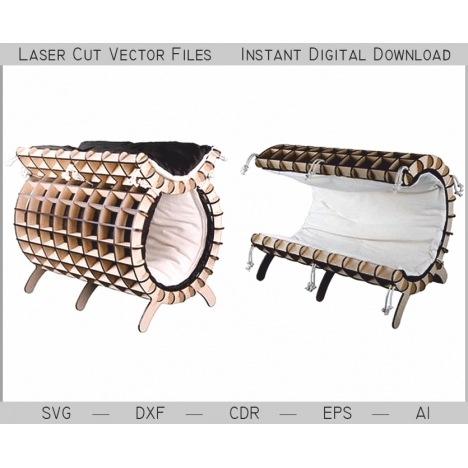 Cat Bed Laser Cut File