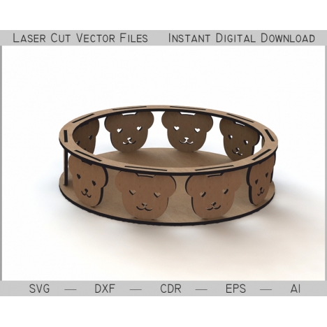 Bear Candy Box Laser Cut File