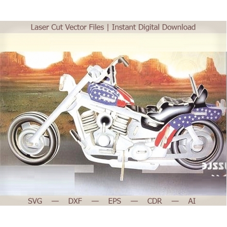 Motorcycle Laser Cut File