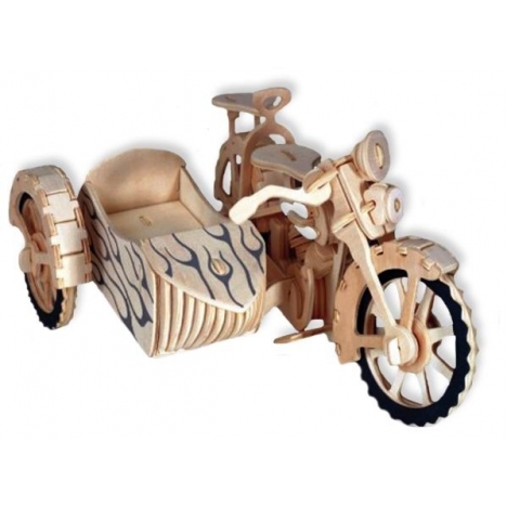 Motorcycle with Sidecar Laser Cut File