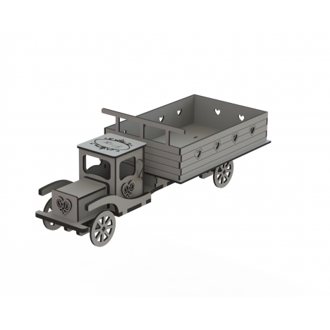 Heart Truck Laser Cut File