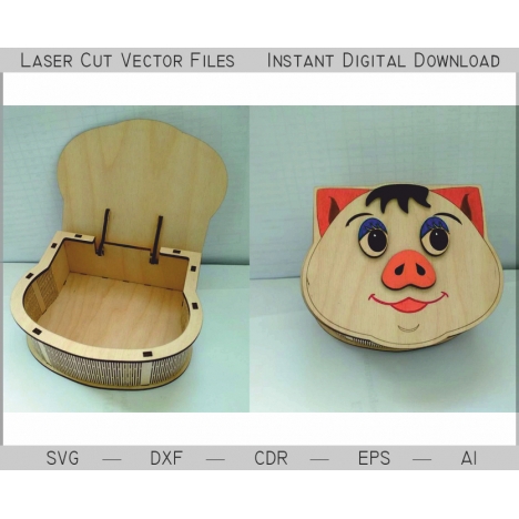 Pig Box Laser Cut File
