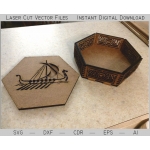 Viking Hexagonal Casket Laser Cut File