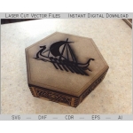 Viking Hexagonal Casket Laser Cut File