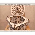 Ornate Carved Box Laser Cut File