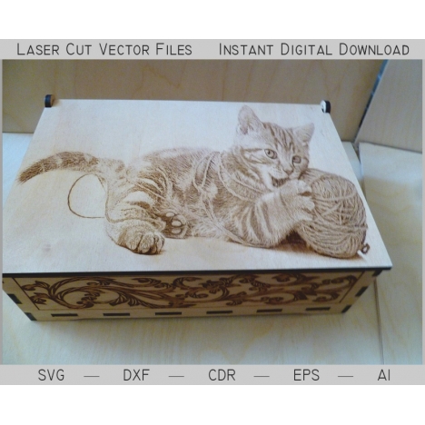 Cat Laser Cut Box