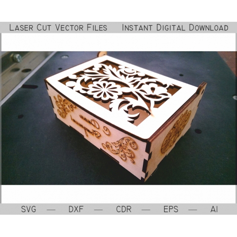 Laser Cut Floral Casket Box