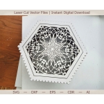 Hexagonal Laser Cut Box Vector File