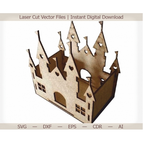 Castle Box Laser Cut File