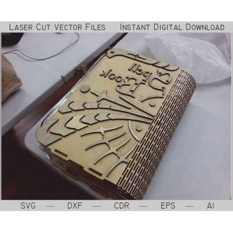 Book Casket Laser Cut File