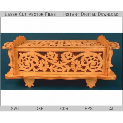 Ornate Casket Laser Cut File
