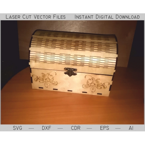Decorative Casket Chest Laser Cut File