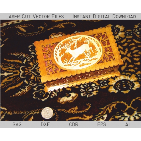 Deer Casket Laser Cut File