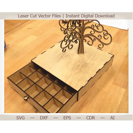 Laser Cut Jewelry Box File