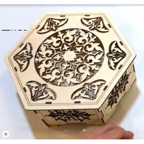 Hexagon Box Laser Cut File