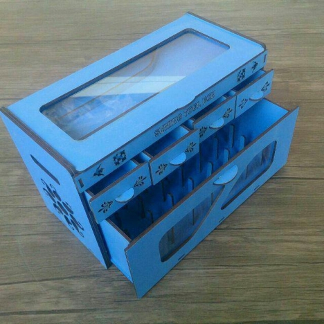 Sewing Thread Storage Box Laser Cut File