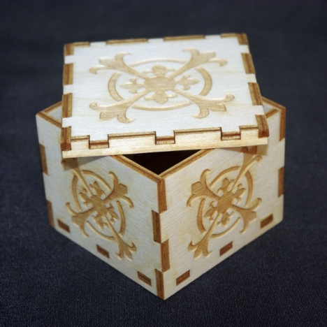 Laser Cut Box File with Ornamental Panels