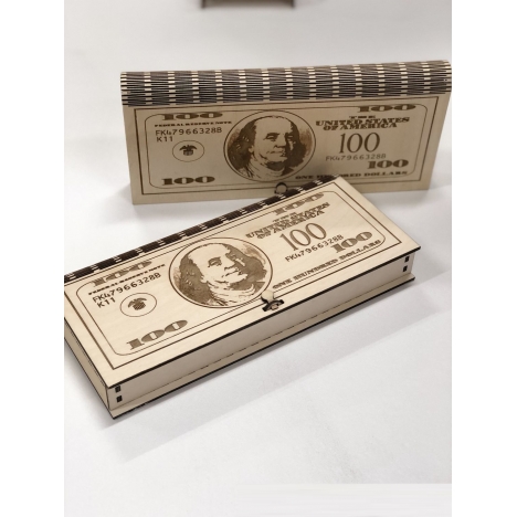 Dollar Bill Money Box Laser Cut File