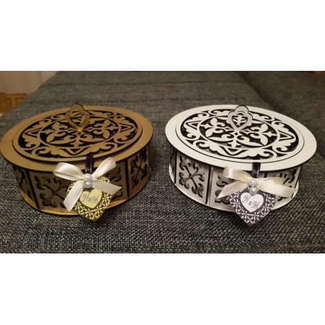 Round Decorative Box Laser Cut File