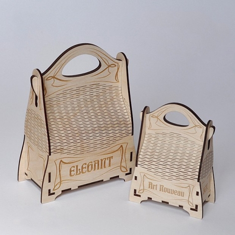 Laser Cut Gift Box with Handle