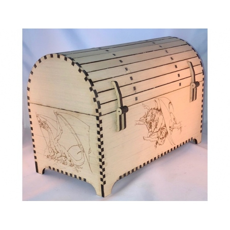 Dragon Treasure Chest Laser Cut File