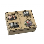 Hinged Casket Laser Cut File with Compartments