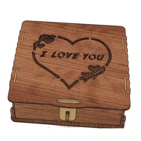Laser Cut Love Keepsake Box File