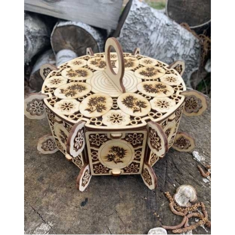 Laser Cut Floral Casket File
