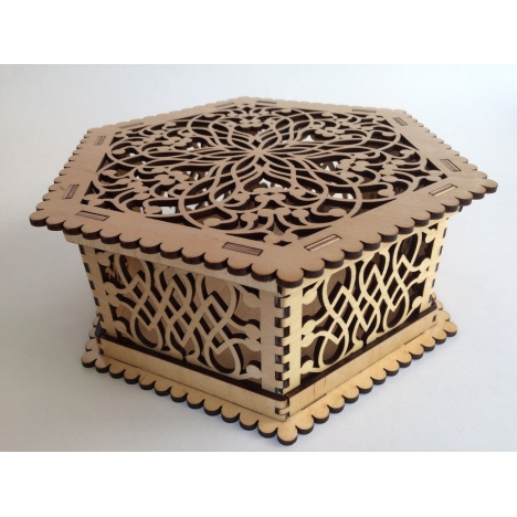 Laser Cut Ornate Casket Box File