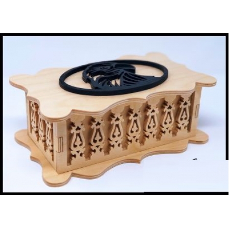 Laser Cut Eagle Casket Box