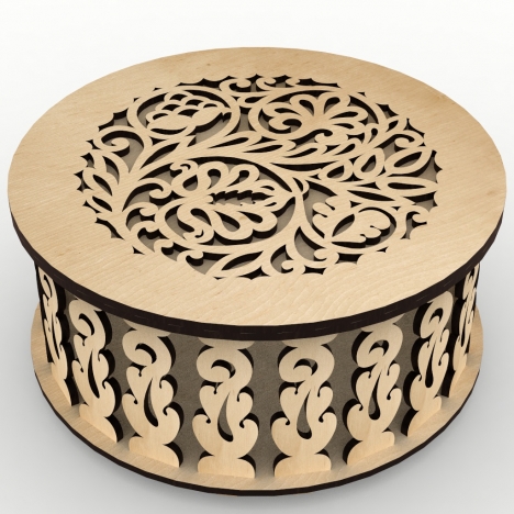 Round Box Laser Cut File