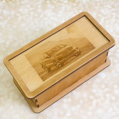 Laser Cut Wooden Casket Box File