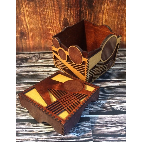 Laser Cut Decorative Box with Lid