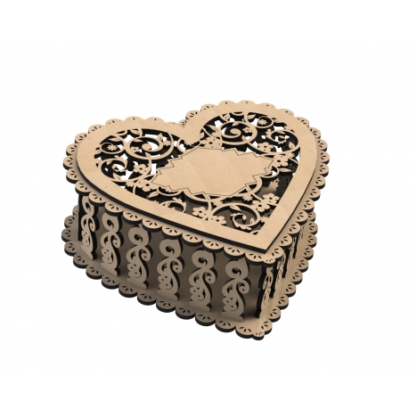 Heart Casket Laser Cut File