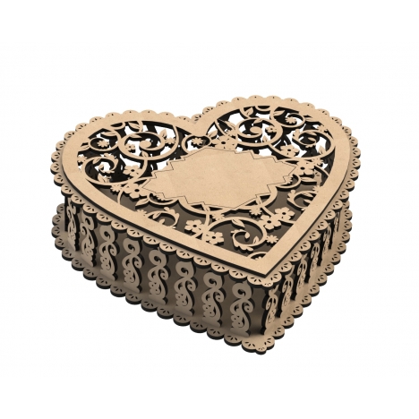 Heart Casket Laser Cut File