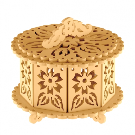Ornate Casket Laser Cut File
