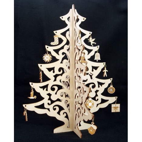 Christmas Tree Jewelry Display Stand Laser Cut File