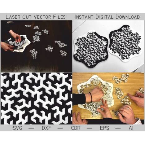 Laser Cut Puzzle Vector File
