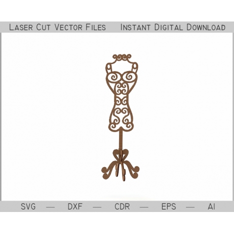 Decorative Clothes Rack Laser Cut File