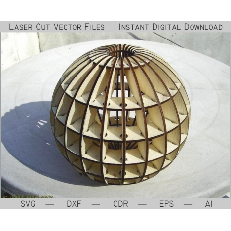 Laser Cut Sphere File – 3D Geometric Ball Design