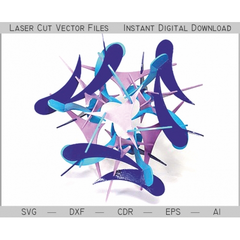 Abstract Sculpture Laser Cut File
