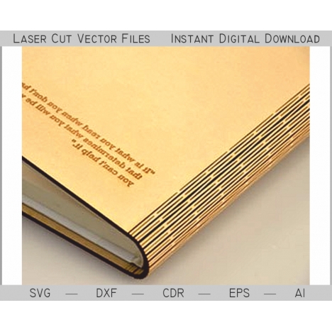 Laser Cut Book Cover Vector File