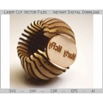3-in-1 Puzzle Laser Cut File for Bracelet, Candlestick and Holder