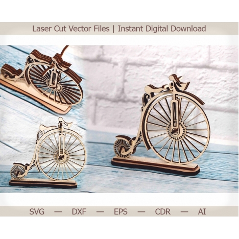 Retro Bike Laser Cut File