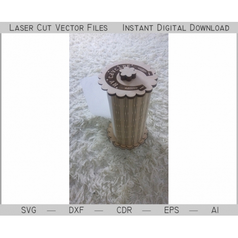 Paper Towel Holder Laser Cut File