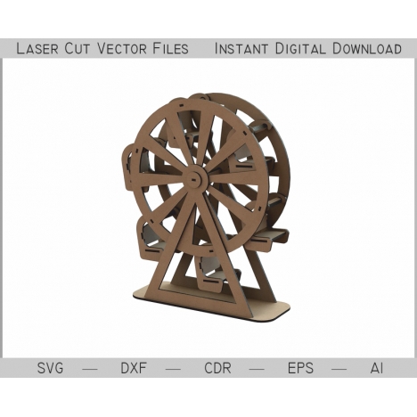 Ferris Wheel 3D Laser Cut File