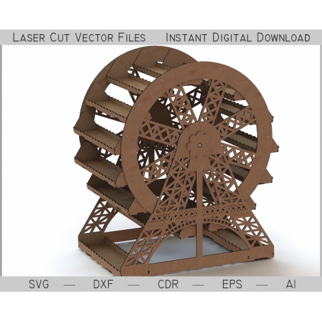 Ferris Wheel 3D Laser Cut File