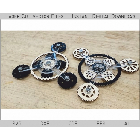 Laser Cut Gear Mechanism File